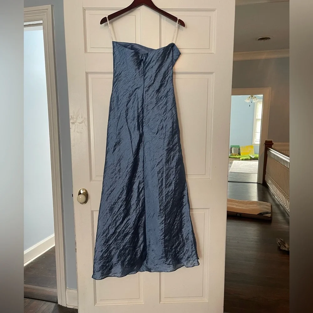 Jessica McClintock for Gunne Sax Millennium 2000 blue strapless formal gown 7 - Picture 3 of 6